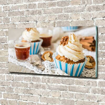 Wall art on glass Cupcakes