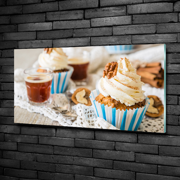 Wall art on glass Cupcakes