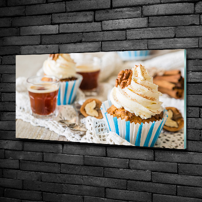 Wall art on glass Cupcakes