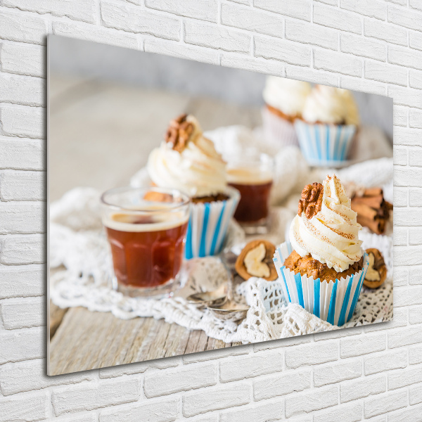 Wall art on glass Cupcakes