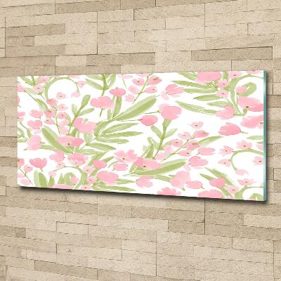 Photo printed on glass Floral pattern