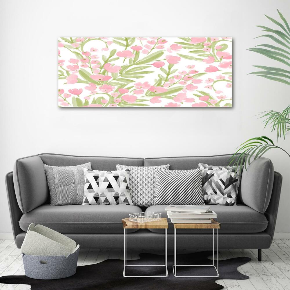 Photo printed on glass Floral pattern