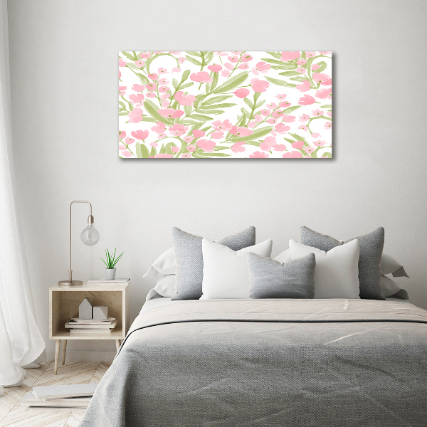 Photo printed on glass Floral pattern