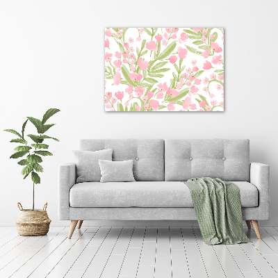 Photo printed on glass Floral pattern