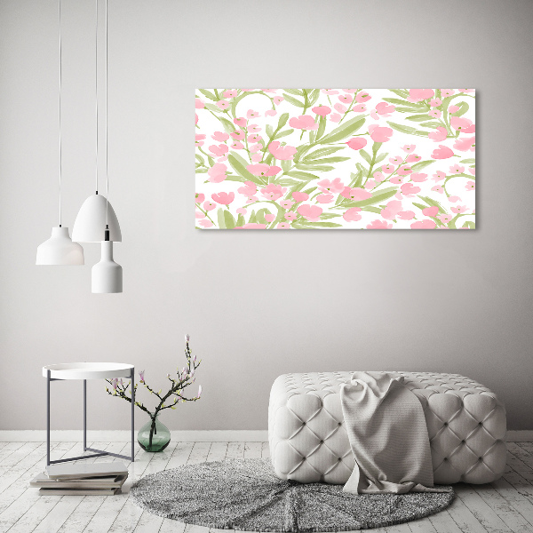 Photo printed on glass Floral pattern