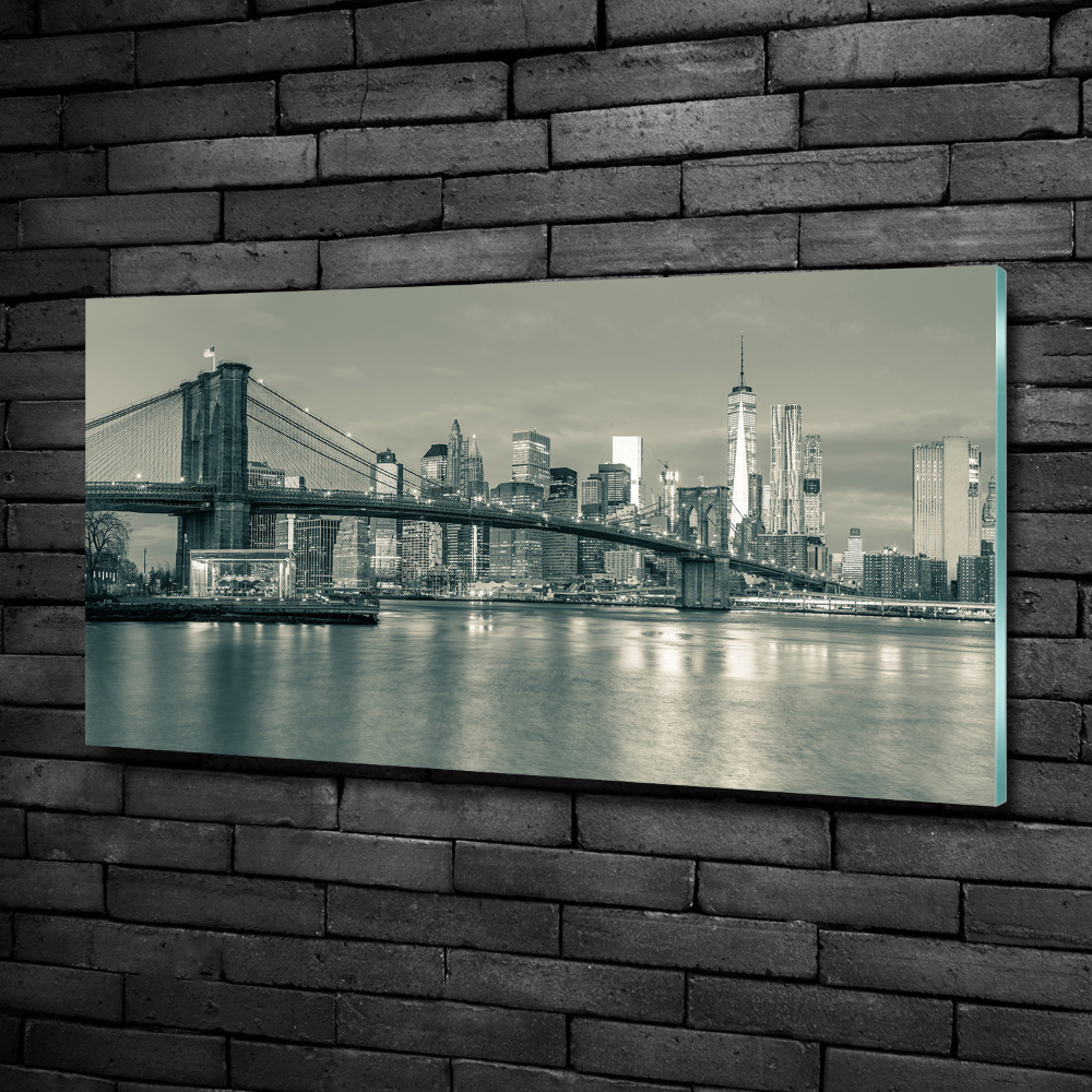 Wall art on glass Manhattan new york