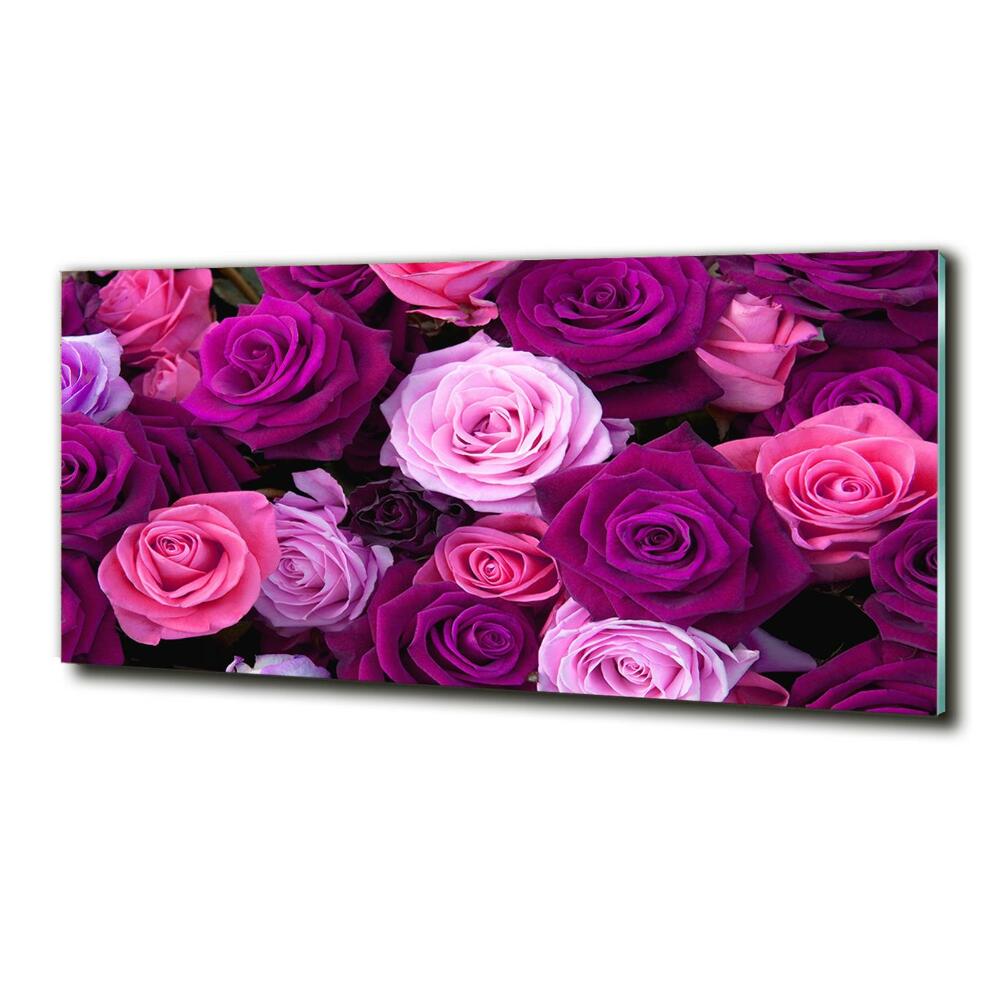 Wall art on glass Roses