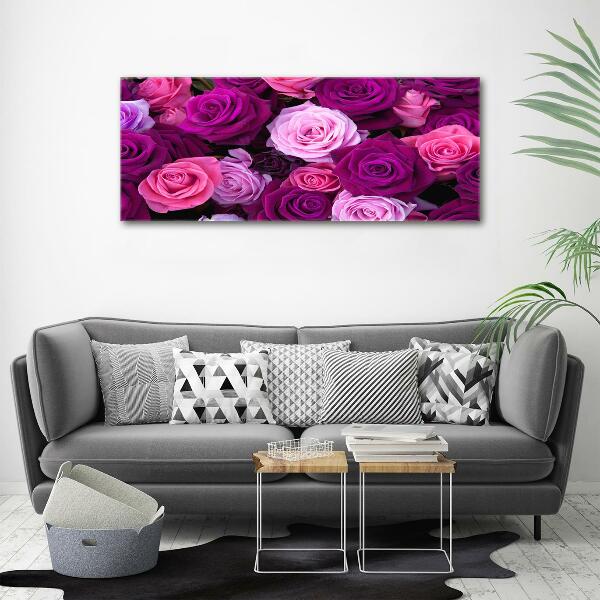 Wall art on glass Roses