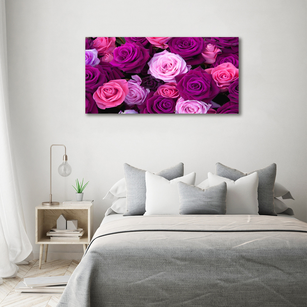 Wall art on glass Roses