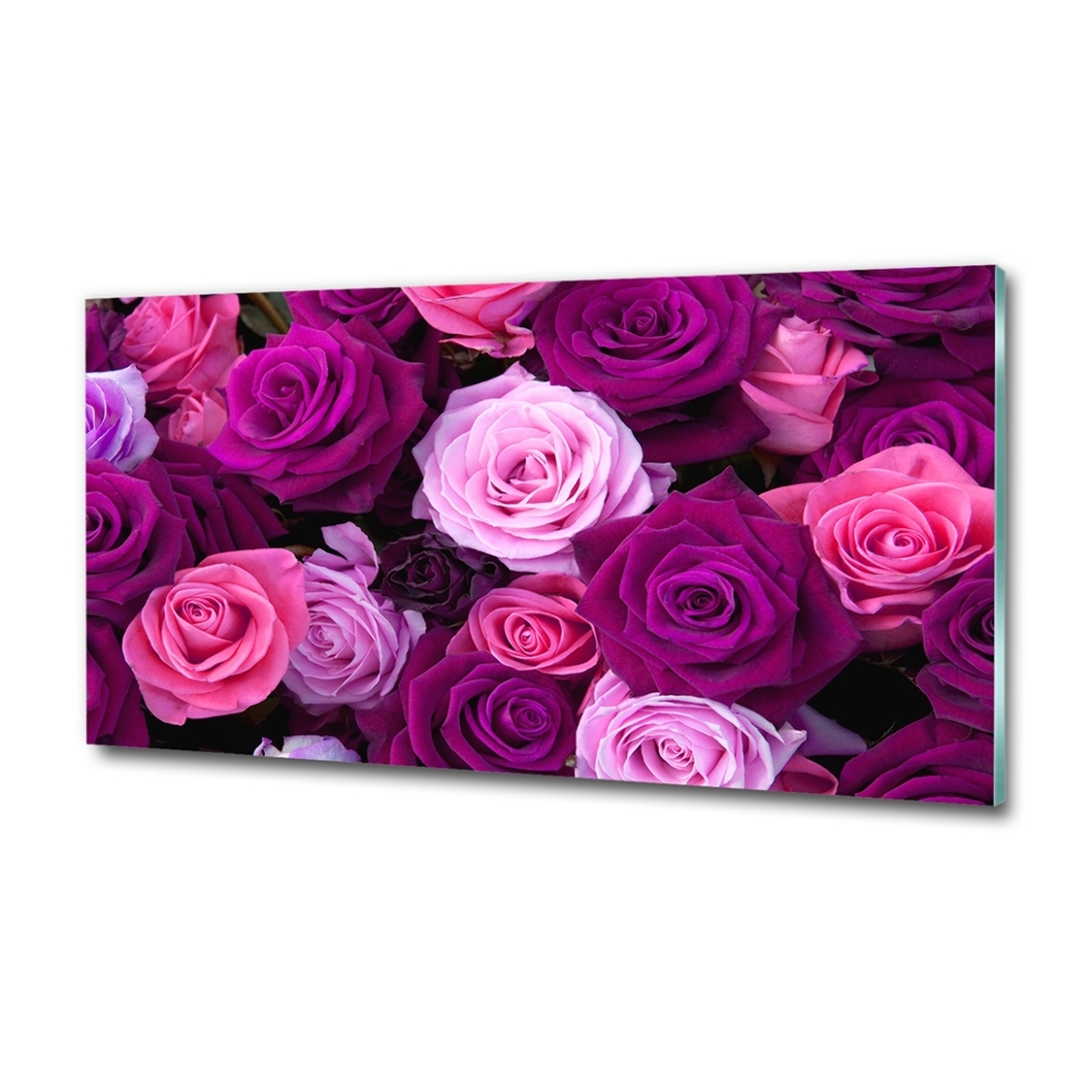 Wall art on glass Roses