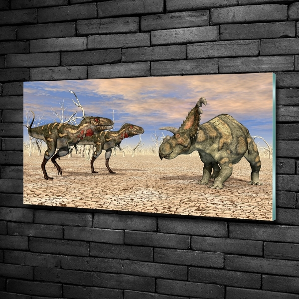 Wall art on glass Dinosaurs