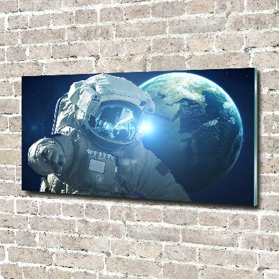 Wall art on glass Cosmonaut