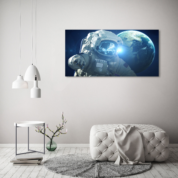 Wall art on glass Cosmonaut