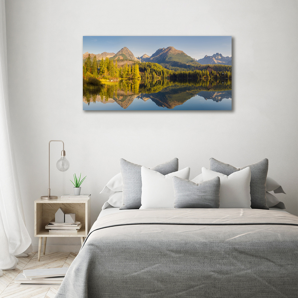 Wall art on glass Panorama of the tatra mountains