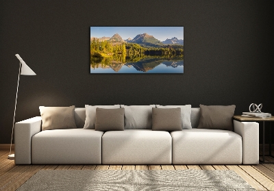 Wall art on glass Panorama of the tatra mountains