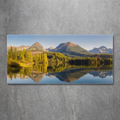 Wall art on glass Panorama of the tatra mountains