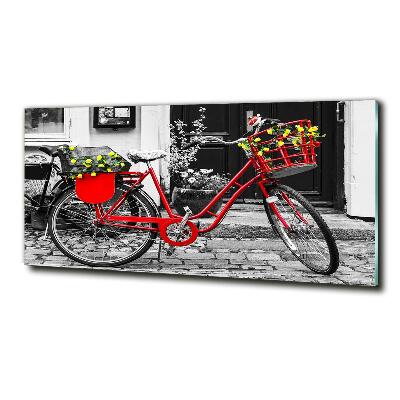 Glass art print City bike