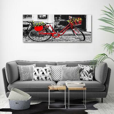 Glass art print City bike