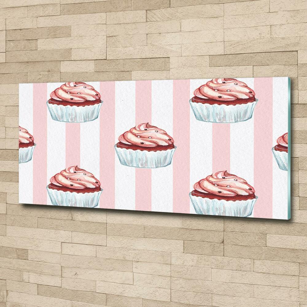 Glass art print Cupcakes