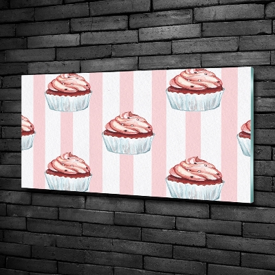 Glass art print Cupcakes