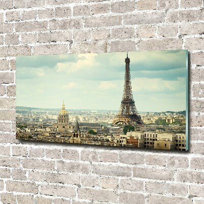 Wall art on glass Eiffel paris tower