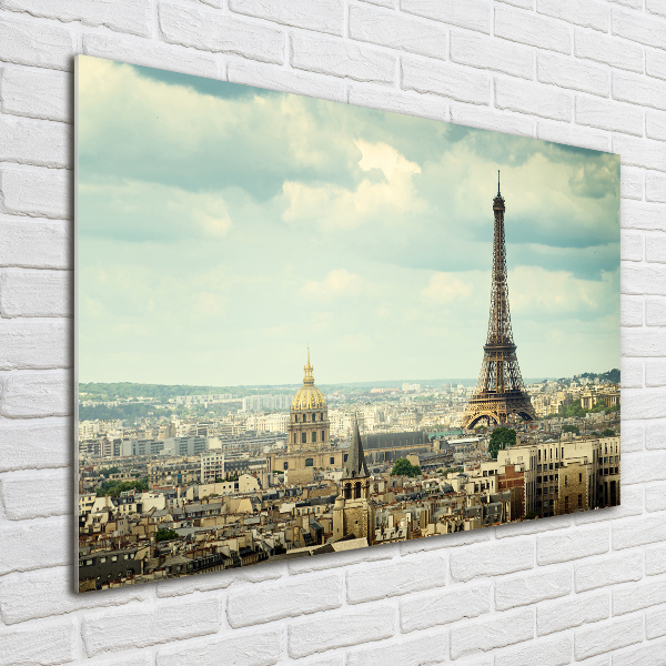 Wall art on glass Eiffel paris tower