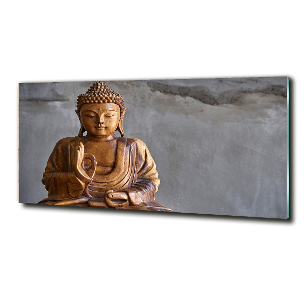 Photo printed on glass Wooden buddha