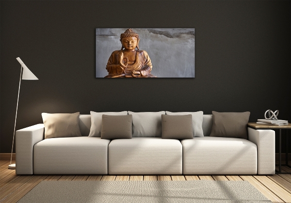 Photo printed on glass Wooden buddha