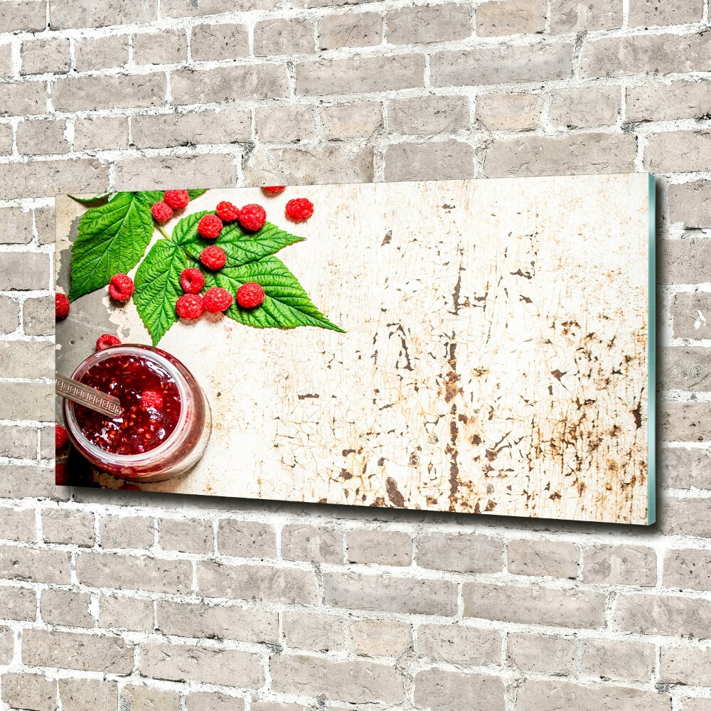 Wall art on glass Raspberry jam