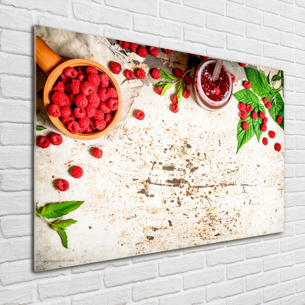 Wall art on glass Raspberry jam