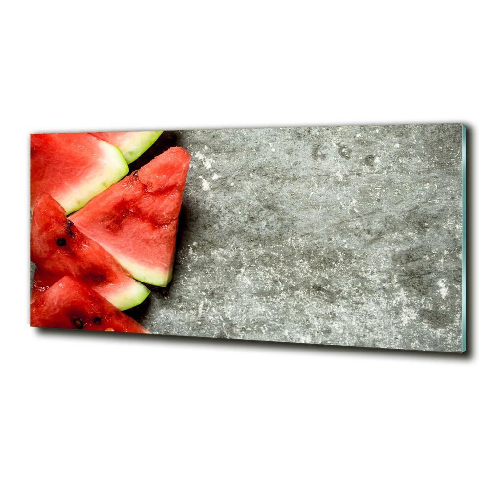 Wall art on glass Chopped watermelon