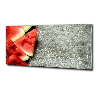 Wall art on glass Chopped watermelon