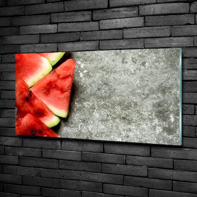 Wall art on glass Chopped watermelon