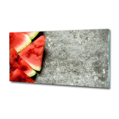 Wall art on glass Chopped watermelon