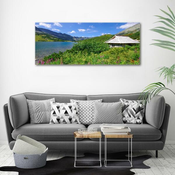 Glass art print House in the tatra mountains