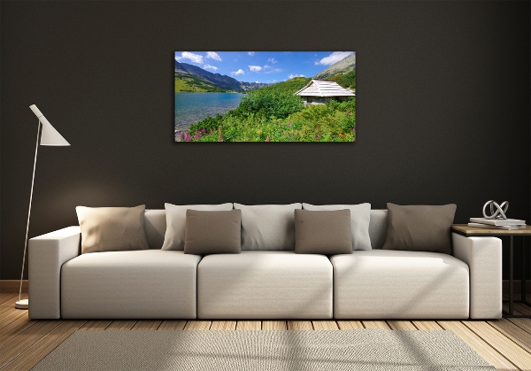 Glass art print House in the tatra mountains