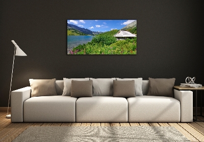 Glass art print House in the tatra mountains