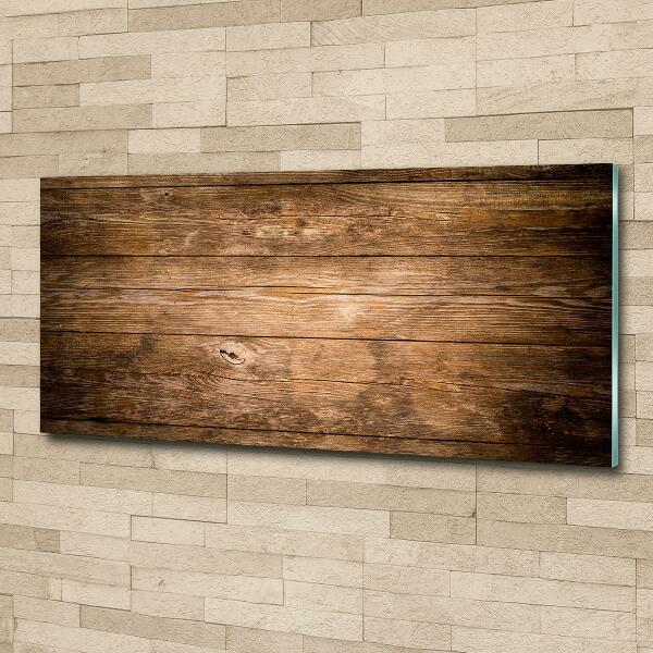 Glass picture wall art Wooden background