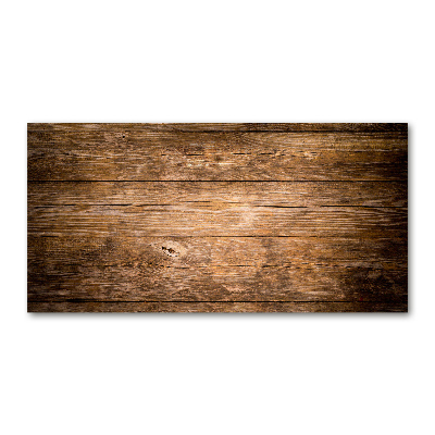 Glass picture wall art Wooden background