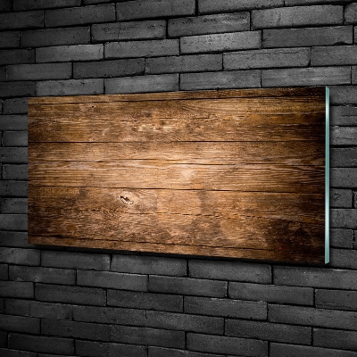 Glass picture wall art Wooden background