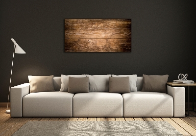 Glass picture wall art Wooden background