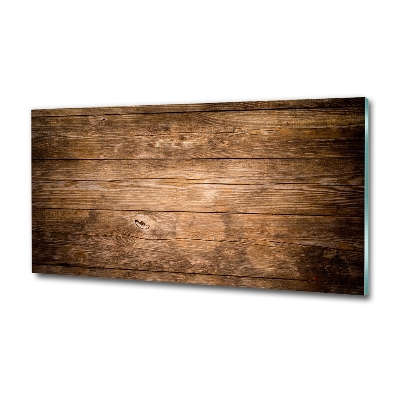 Glass picture wall art Wooden background