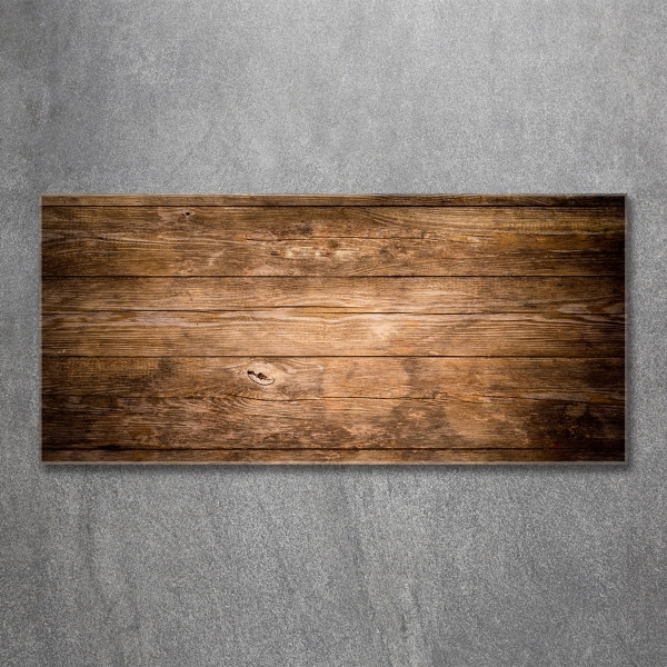 Glass picture wall art Wooden background