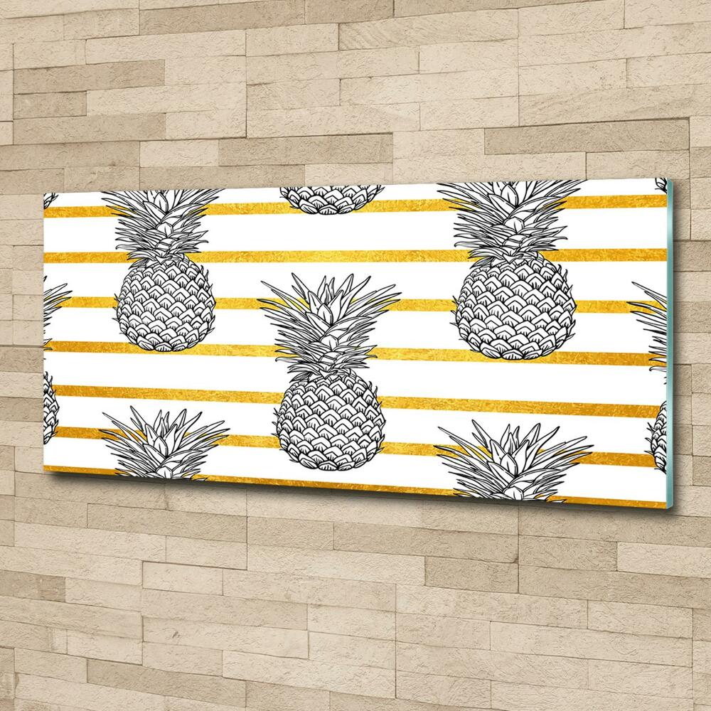 Wall art on glass Pineapple stripes