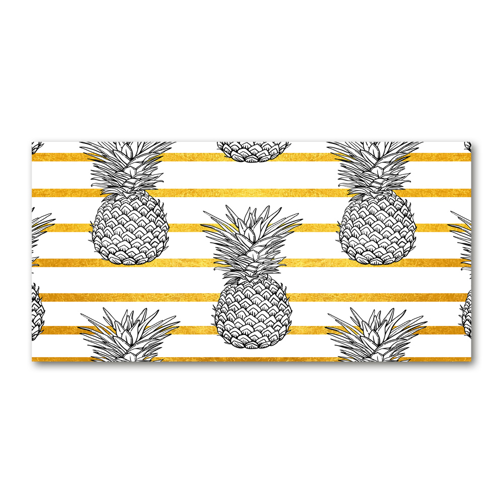 Wall art on glass Pineapple stripes