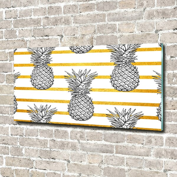 Wall art on glass Pineapple stripes