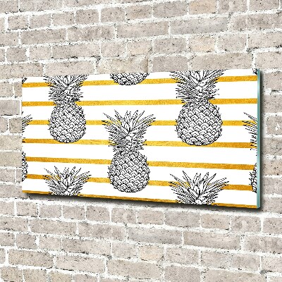 Wall art on glass Pineapple stripes