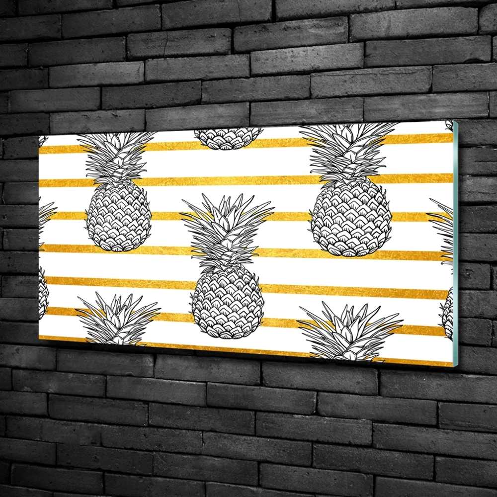 Wall art on glass Pineapple stripes