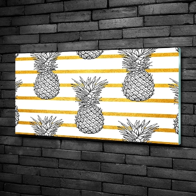 Wall art on glass Pineapple stripes