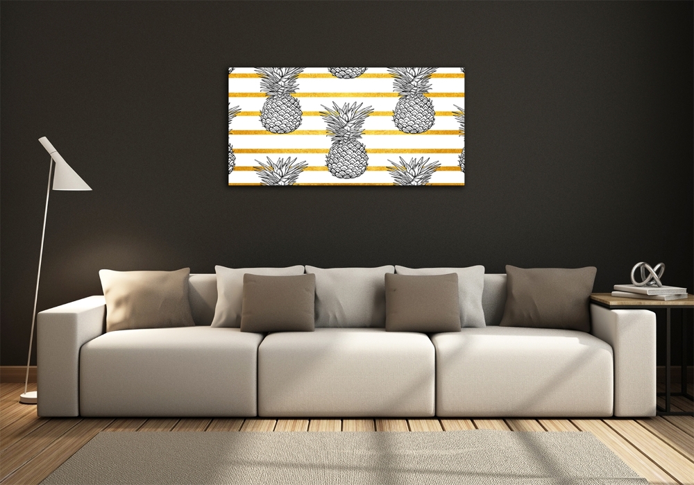 Wall art on glass Pineapple stripes